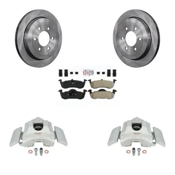 Rear Brake Caliper Rotor And Semi-Metallic Pad Kit For Ford Expedition Lincoln Navigator KC8-100966N