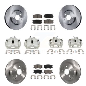Front Rear Brake Caliper Rotors Ceramic Pad Kit (10Pc) For Chevrolet Equinox GMC Terrain KC8-100968C