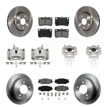 Front Rear Disc Brake Caliper Rotors And Semi-Metallic Pads Kit (10Pc) For Lexus IS250 KC8-100969S