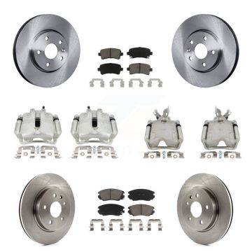 Front Rear Disc Brake Caliper Rotor & Ceramic Pad Kit (10Pc) For Chevrolet Impala Malibu KC8-100970C