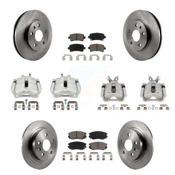 Front Rear Disc Brake Caliper Rotors And Ceramic Pads Kit (10Pc) For Chevrolet Malibu KC8-100971C