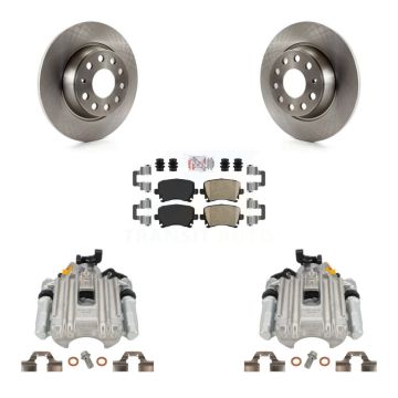 Rear Disc Brake Caliper Rotors And Ceramic Pads Kit For Volkswagen Jetta KC8-100971N