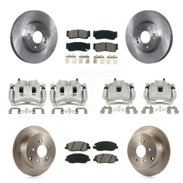 Front Rear Brake Caliper Rotor & Semi-Metallic Pad Kit (10Pc) For 07-09 Hyundai Santa Fe KC8-100971S