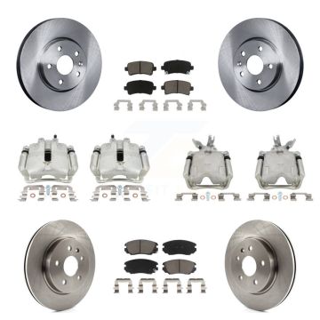 Front Rear Disc Brake Caliper Rotors And Ceramic Pads Kit (10Pc) For Chevrolet Malibu KC8-100972C