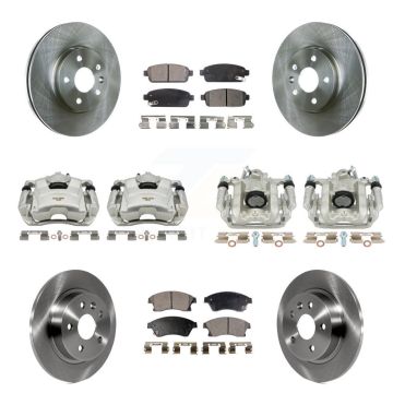 Front Rear Disc Brake Caliper Rotor & Ceramic Pad Kit (10Pc) For Chevrolet Cruze Limited KC8-100974T