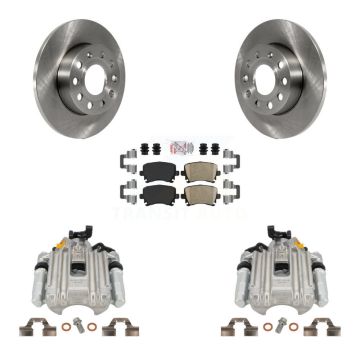 Rear Disc Brake Caliper Rotors And Ceramic Pads Kit For Volkswagen Jetta KC8-100975N