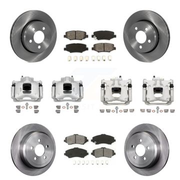 Front Rear Disc Brake Caliper Rotors And Semi-Metallic Pads Kit (10Pc) For Dodge Nitro KC8-100976S