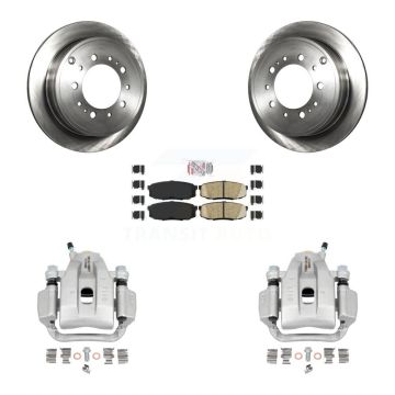 Rear Disc Brake Caliper Rotors And Ceramic Pads Kit For Toyota Tundra Sequoia KC8-100979N