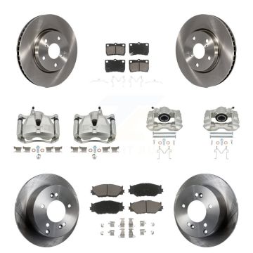 Front Rear Disc Brake Caliper Rotors And Ceramic Pads Kit (10Pc) For Lexus IS250 KC8-100980C