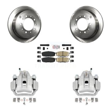 Rear Disc Brake Caliper Rotors And Ceramic Pads Kit For Toyota Tundra Sequoia KC8-100980N
