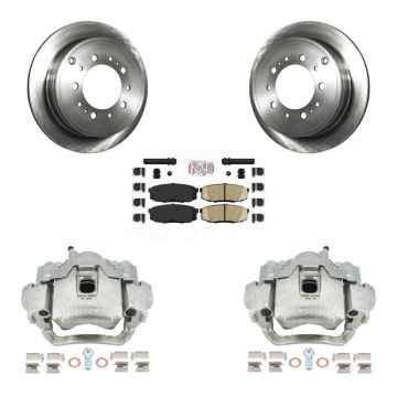 Rear Disc Brake Caliper Rotors And Ceramic Pads Kit For Lexus LX570 Toyota Land Cruiser KC8-100982N
