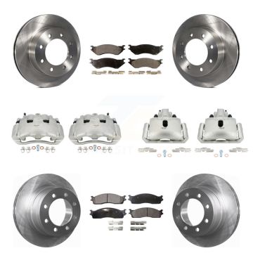 Front Rear Disc Brake Caliper Rotors And Ceramic Pads Kit (10Pc) For Dodge Ram 1500 KC8-100982T