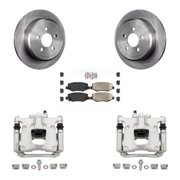 Rear Disc Brake Caliper Rotors And Ceramic Pads Kit For Jeep Liberty Dodge Nitro KC8-100983N