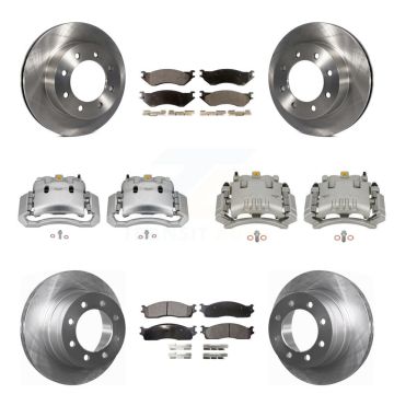 Front Rear Disc Brake Caliper Rotors Ceramic Pad Kit (10Pc) For Dodge Ram 3500 2500 1500 KC8-100983T