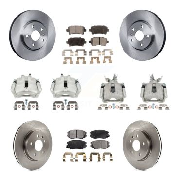 Front Rear Brake Caliper Rotor Semi-Metallic Pad Kit (10Pc) For Chevrolet Malibu Limited KC8-100985P
