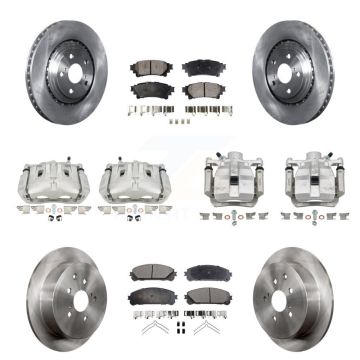 Front Rear Disc Brake Caliper Rotor Ceramic Pad Kit (10Pc) For Toyota Sienna Lexus RX350 KC8-100985T