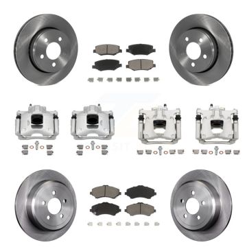 Front Rear Disc Brake Caliper Rotors And Ceramic Pads Kit (10Pc) For Dodge Nitro KC8-100987C
