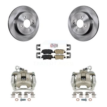Rear Disc Brake Caliper Rotors And Ceramic Pads Kit For Kia Rio KC8-100987N
