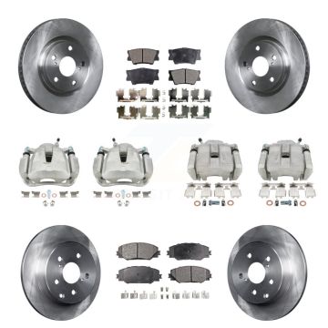 Front Rear Disc Brake Caliper Rotors And Ceramic Pads Kit (10Pc) For Toyota RAV4 KC8-100989T