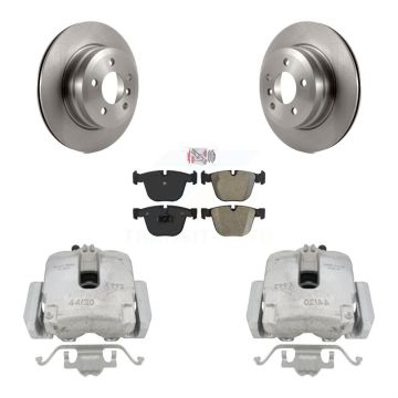 Rear Brake Caliper Rotor Semi-Metallic Pad Kit For BMW X6 xDrive35i with 3.0L From 10 08 KC8-100995N