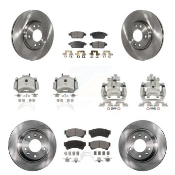 Front Rear Brake Caliper Rotors & Ceramic Pad Kit (10Pc) For Ford Fusion Mazda 6 Lincoln KC8-100996T