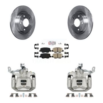 Rear Disc Brake Caliper Rotors And Ceramic Pads Kit For 2014-2015 Mazda 6 KC8-100997N