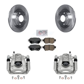 Rear Disc Brake Caliper Rotors And Ceramic Pads Kit For 2016-2021 Mazda 6 KC8-100998N