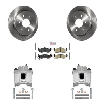 Rear Disc Brake Caliper Rotors And Ceramic Pad Kit For Nissan TITAN Armada INFINITI QX56 KC8-101000N