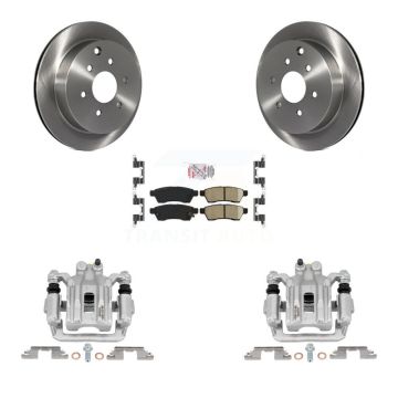 Rear Disc Brake Caliper Rotors Ceramic Pad Kit For Nissan Frontier Xterra Suzuki Equator KC8-101003N
