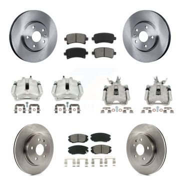 Front Rear Brake Caliper Rotor Semi-Metallic Pad Kit (10Pc) For Chevrolet Malibu Limited KC8-101004S