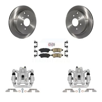 Rear Disc Brake Caliper Rotors And Ceramic Pads Kit For 2006-2007 Nissan Xterra KC8-101005N