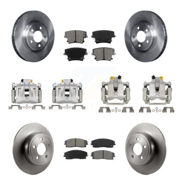 Front Rear Disc Brake Caliper Rotors Semi-Metallic Pad Kit (10Pc) For Dodge Chrysler 300 KC8-101005S