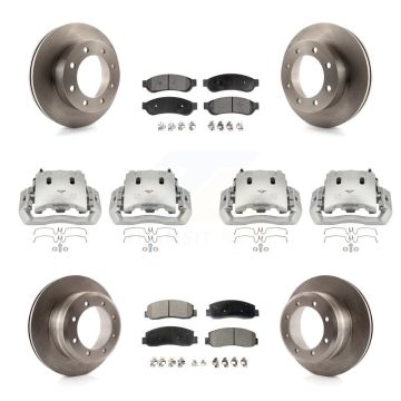 Front Rear Disc Brake Caliper Rotor And Ceramic Pad Kit (10Pc) For Ford F-450 Super Duty KC8-101006T