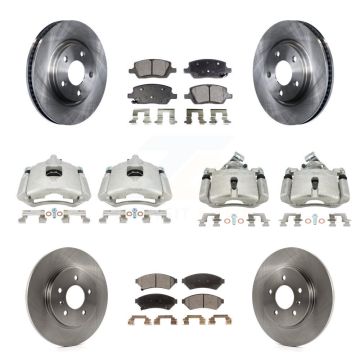 Front Rear Brake Caliper Rotor Ceramic Pad Kit (10Pc) For 2005 Pontiac Montana Chevrolet KC8-101009T