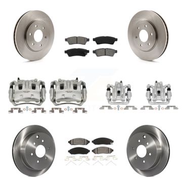 Front Rear Brake Caliper Rotor & Semi-Metallic Pad Kit (10Pc) For Nissan Frontier Suzuki KC8-101010S