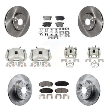 Front Rear Disc Brake Caliper Rotors And Ceramic Pads Kit (10Pc) For Acura TL KC8-101013T