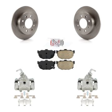 Rear Disc Brake Caliper Rotors And Ceramic Pads Kit For Kia Spectra Spectra5 KC8-101014N