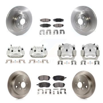 Front Rear Brake Caliper Rotors & Semi-Metallic Pad Kit (10Pc) For Subaru Outback Legacy KC8-101014P