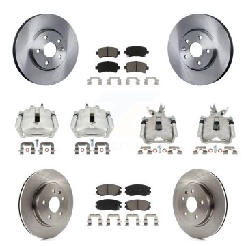 Front Rear Disc Brake Caliper Rotors Ceramic Pad Kit (10Pc) For Chevrolet Malibu Limited KC8-101015C