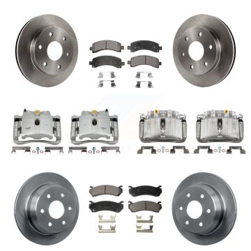 Front Rear Brake Caliper Rotor & Ceramic Pad Kit (10Pc) For Chevrolet Avalanche 1500 4WD KC8-101020T