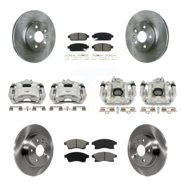 Front Rear Brake Caliper Rotors Semi-Metallic Pad Kit (10Pc) For Chevrolet Cruze Limited KC8-101022S