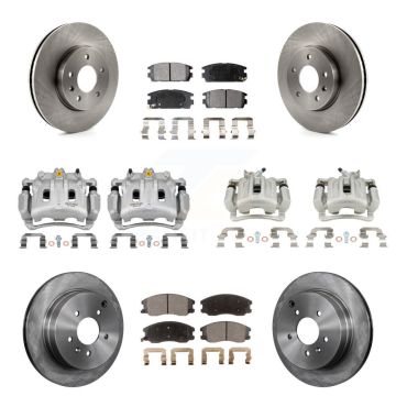 Front Rear Brake Caliper Rotors Ceramic Pad Kit (10Pc) For Chevrolet Equinox Pontiac Vue KC8-101022T