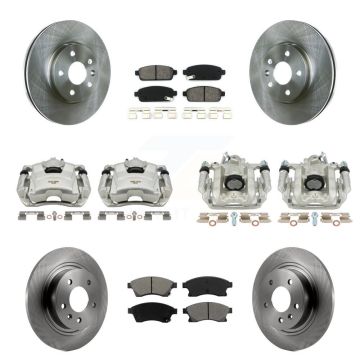 Front Rear Brake Caliper Rotor & Semi-Metallic Pad Kit (10Pc) For Chevrolet Cruze LT/LTZ KC8-101023S