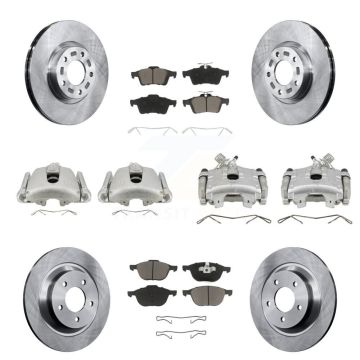 Front Rear Disc Brake Caliper Rotors And Ceramic Pads Kit (10Pc) For Mazda 5 KC8-101024C