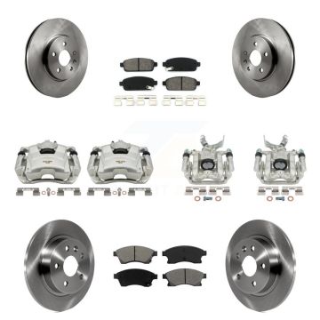 Front Rear Brake Caliper Rotor Semi-Metallic Pad Kit (10Pc) For 13-14 Chevrolet Sonic RS KC8-101024S