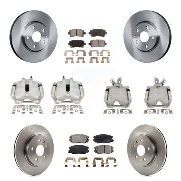 Front Rear Disc Brake Caliper Rotor & Ceramic Pad Kit (10Pc) For Chevrolet Impala Malibu KC8-101024T