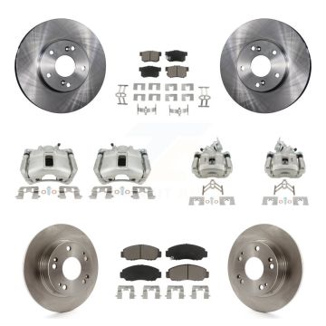 Front Rear Disc Brake Caliper Rotors And Ceramic Pads Kit (10Pc) For Honda Accord KC8-101025C