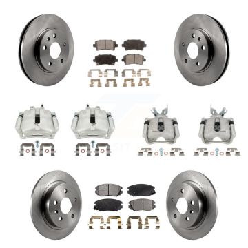 Front Rear Disc Brake Caliper Rotors And Ceramic Pads Kit (10Pc) For Chevrolet Malibu KC8-101025T