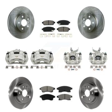 Front Rear Disc Brake Caliper Rotor And Semi-Metallic Pad Kit (10Pc) For Chevrolet Sonic KC8-101026S