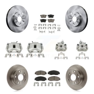 Front Rear Disc Brake Caliper Rotors And Ceramic Pads Kit (10Pc) For Honda Accord KC8-101028C